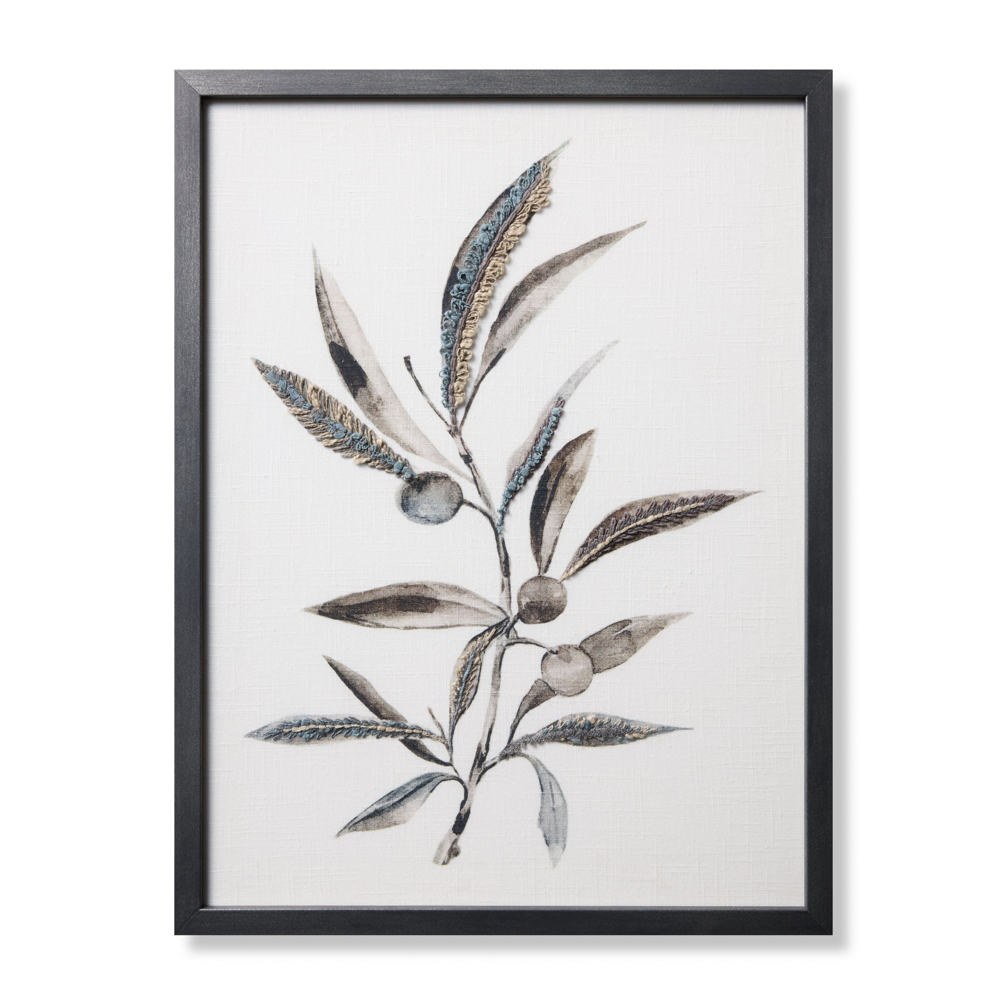 Tuscan Branches Dk. Grey Rug Art - Aerial Image