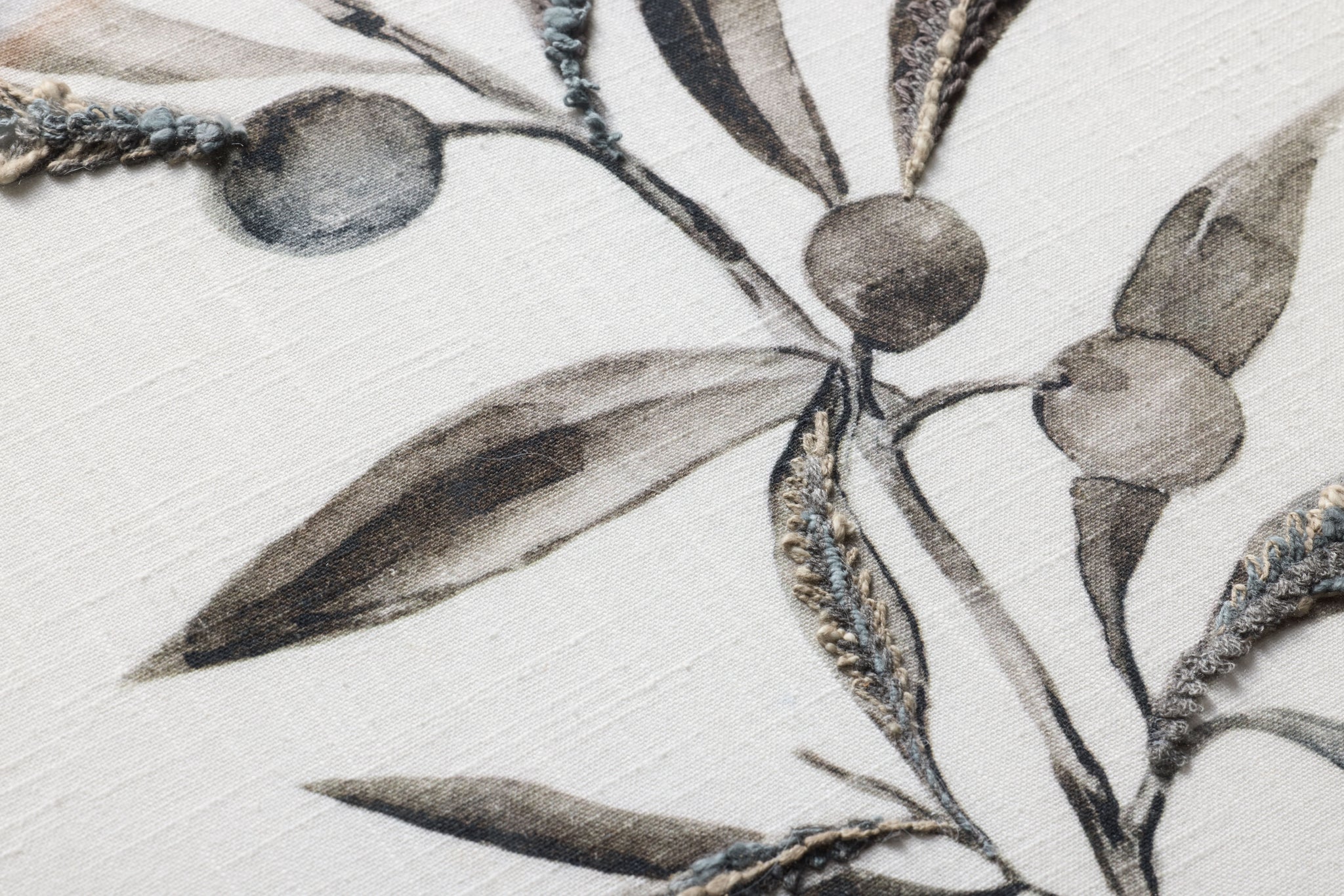 Tuscan Branches Dk. Grey Rug Art - Macro Detail (H)