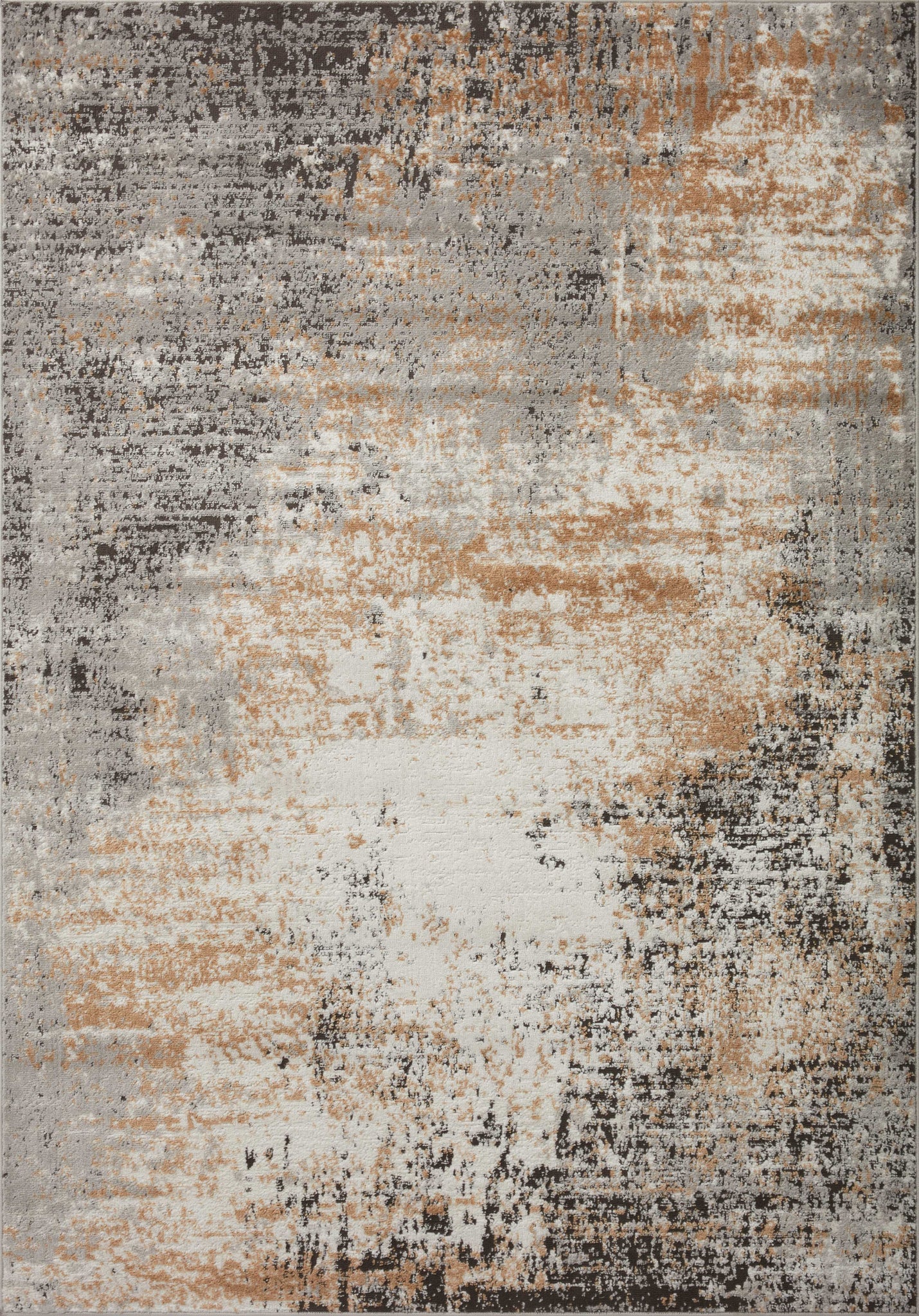 front view of Bianca Stone / Gold luxury Rug