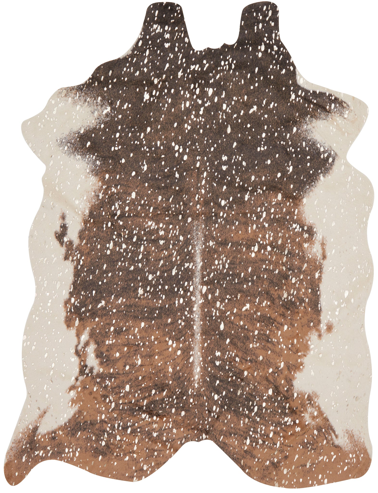 front view of Bryce Walnut / Champagne luxury Rug