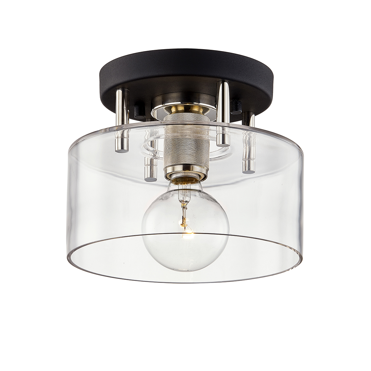 Bergamot Station Semi Flush 8.5" x 6.75"
