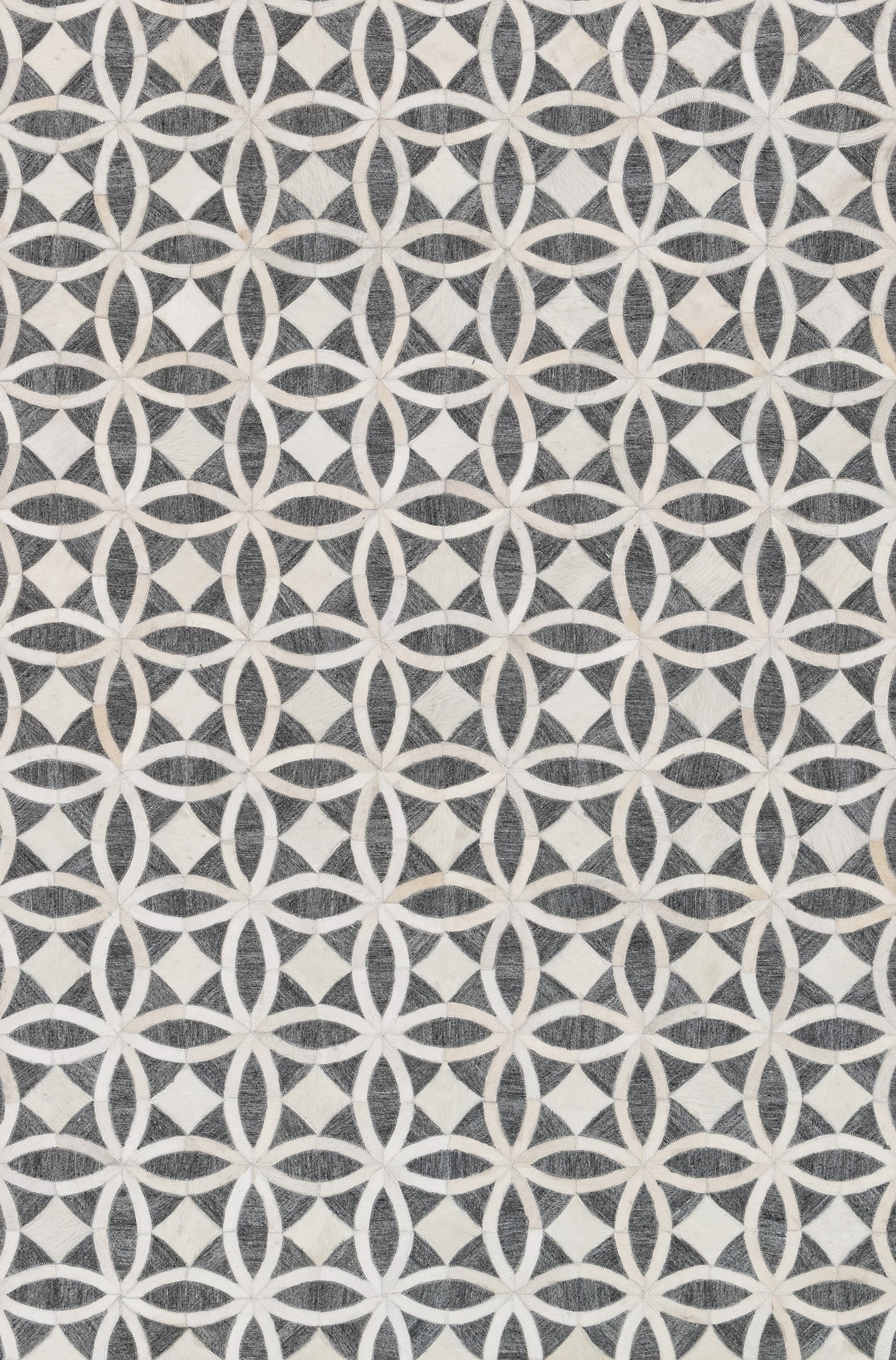 front view of Dorado Graphite / Ivory luxury Rug