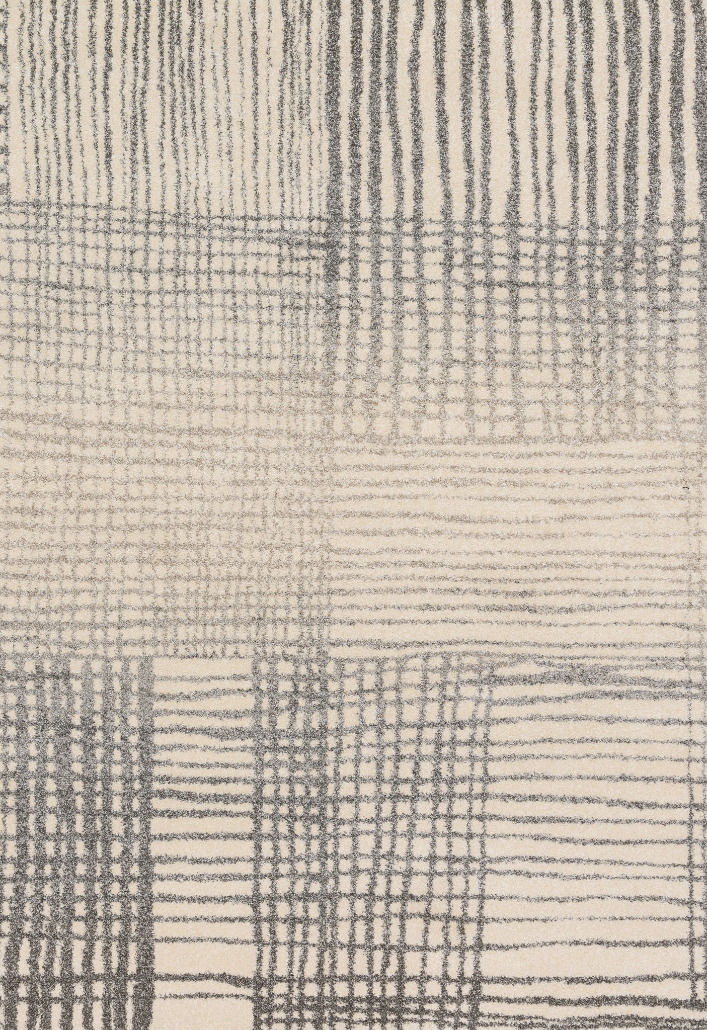 front view of Emory Ivory / Grey luxury Rug