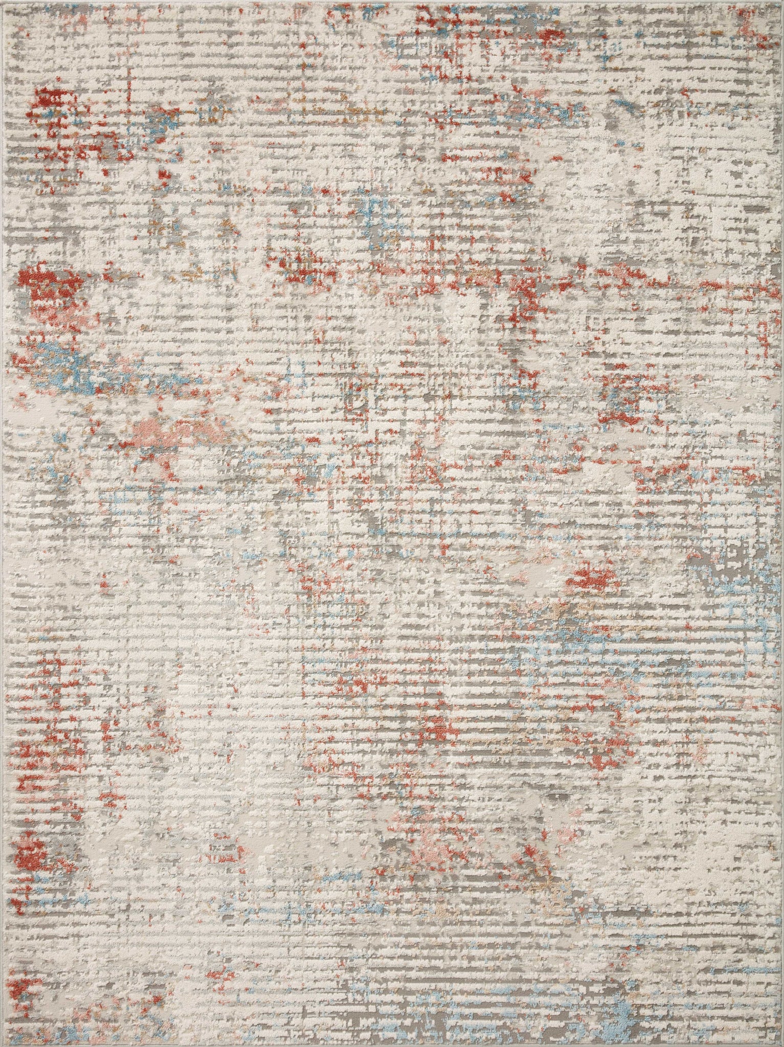 front view of Estelle Ivory / Multi luxury Rug