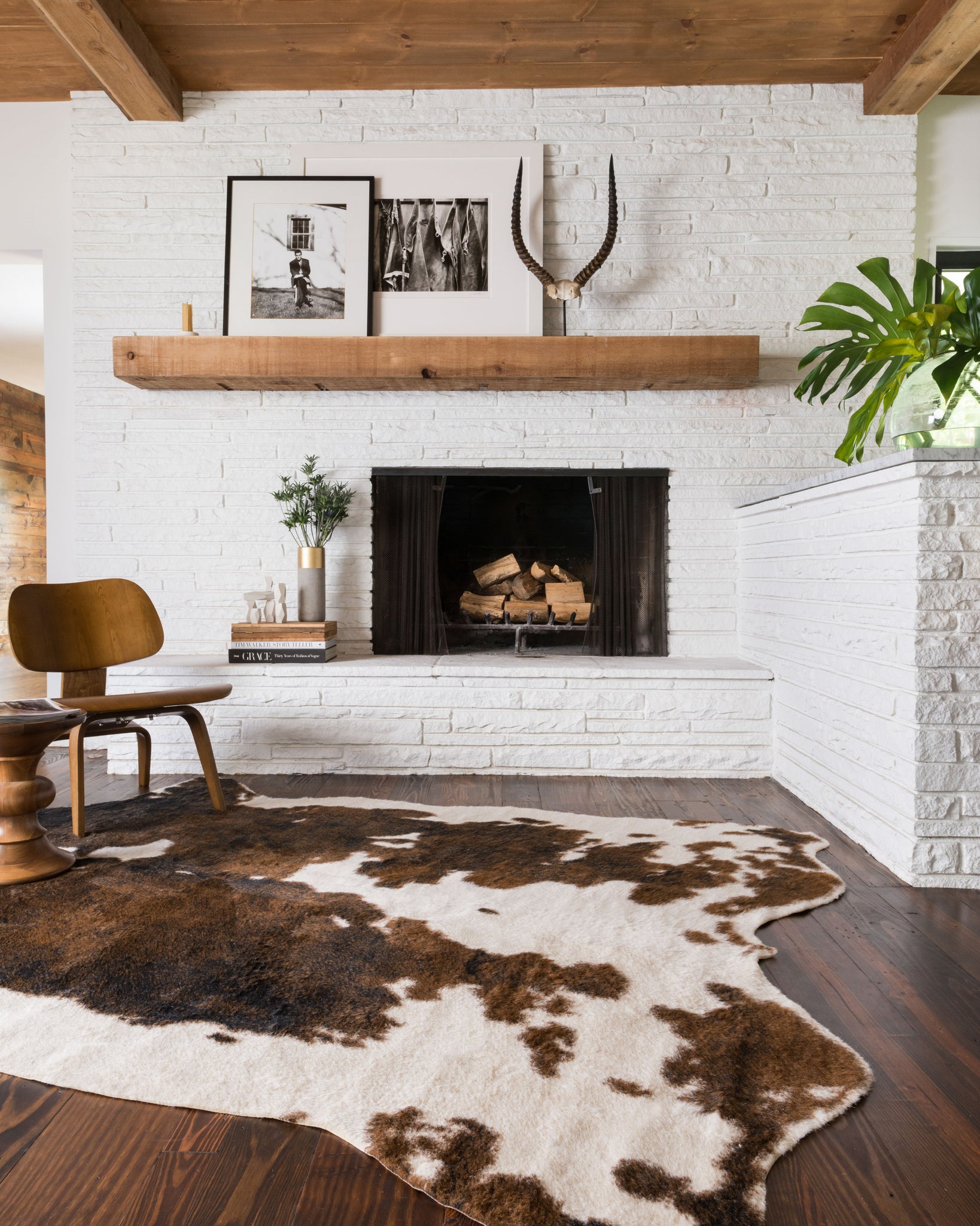front view of Grand Canyon Beige / Brown luxury Rug