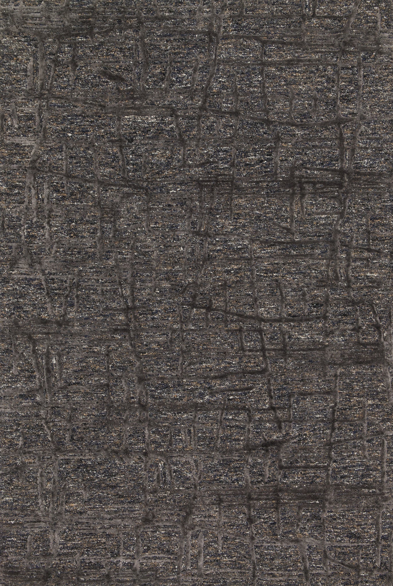 front view of Juneau Charcoal / Charcoal luxury Rug