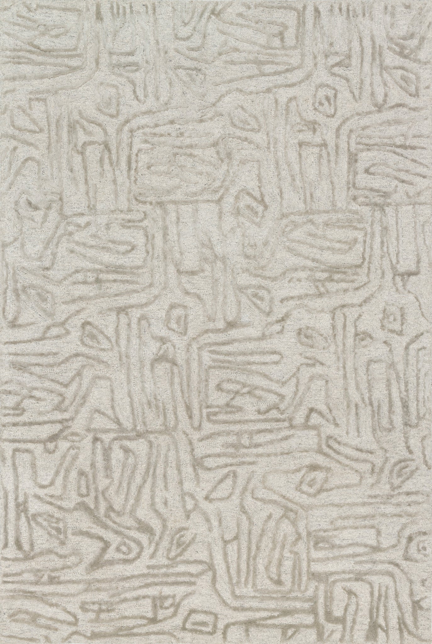 front view of Juneau Silver / Silver luxury Rug