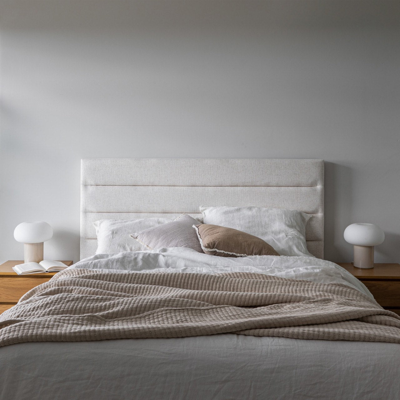 Justin Double Bed Tall - Cream