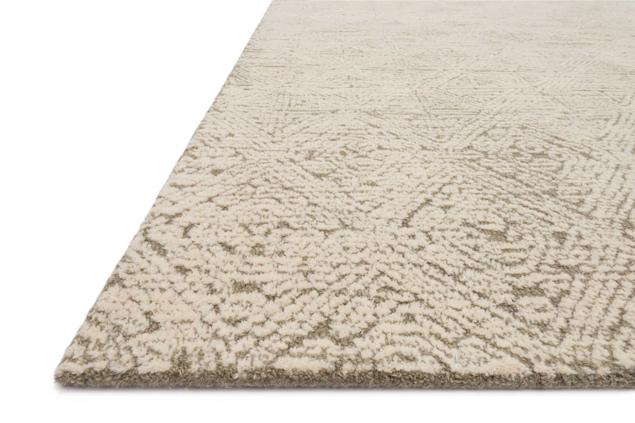 side view of Kopa Cream / Ivory luxury Rug