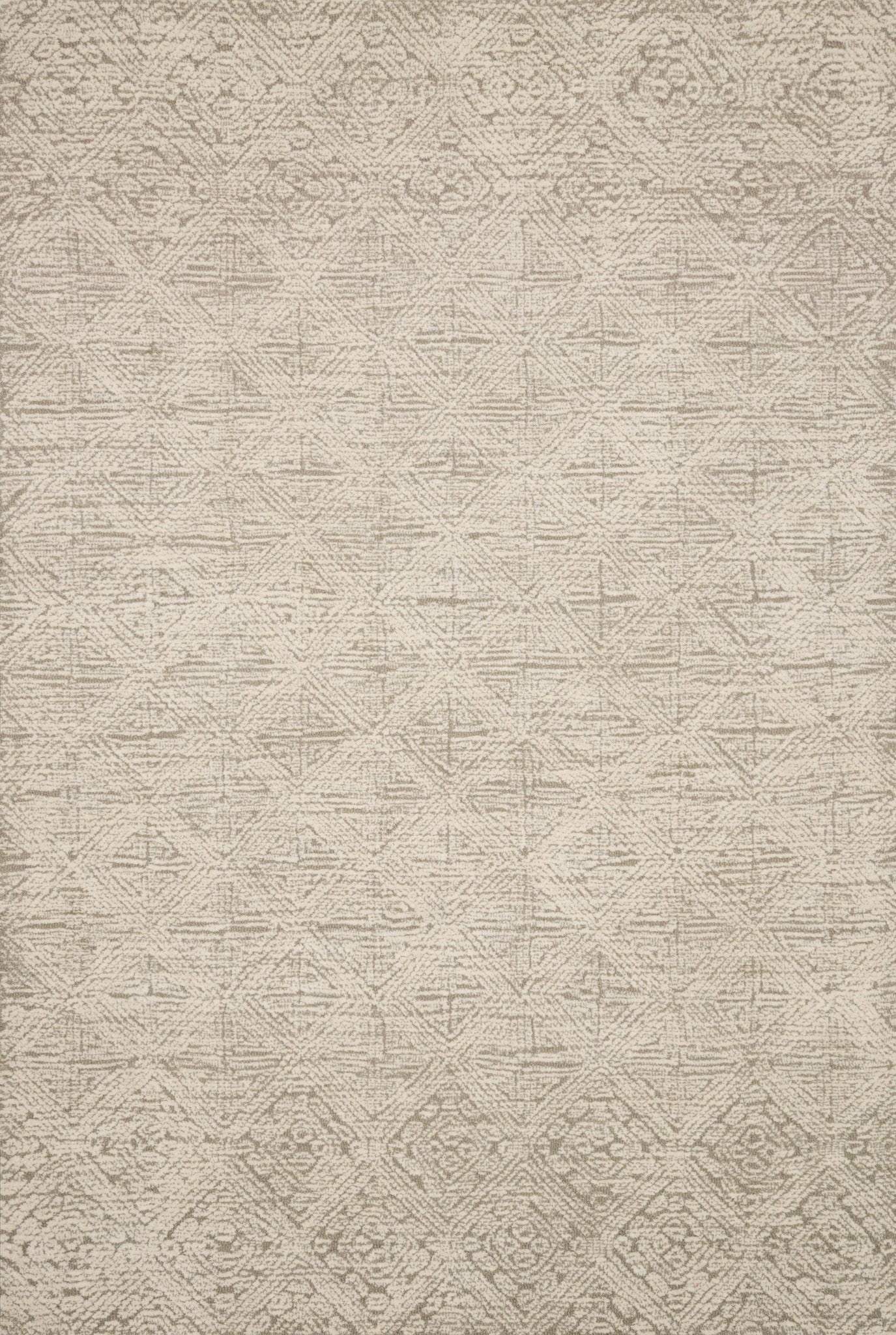 front view of Kopa Taupe / Ivory luxury Rug