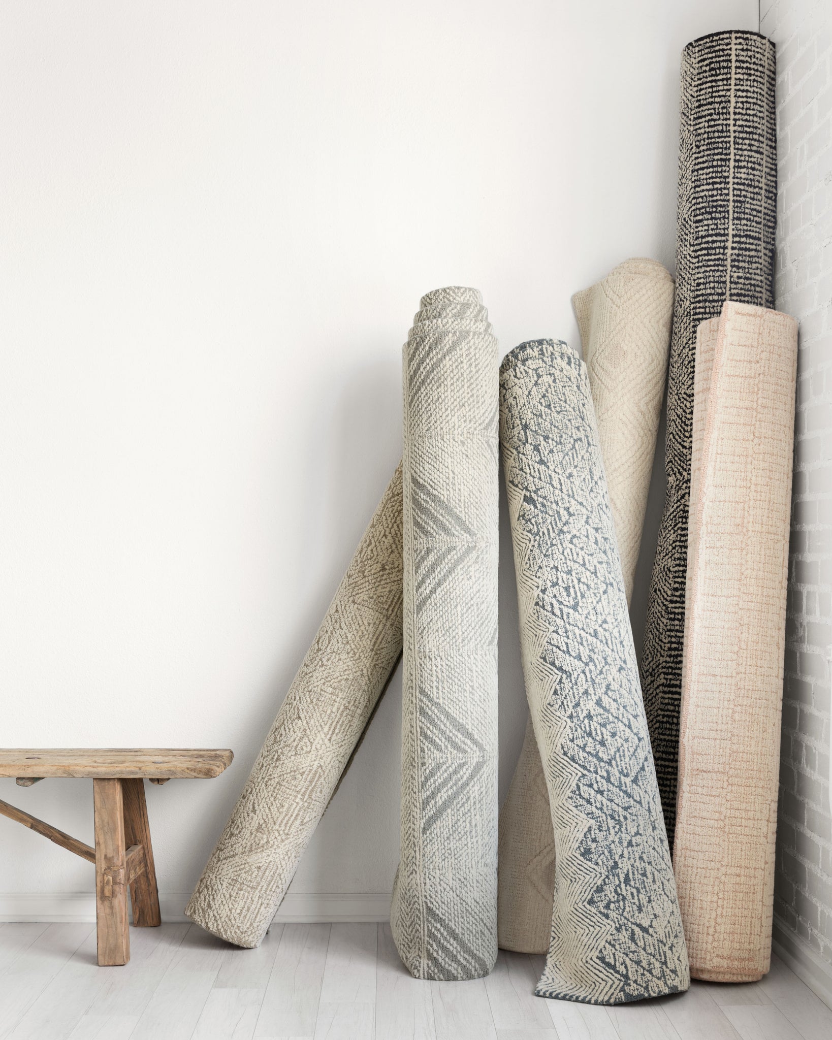 angle view of Kopa Blush / Ivory luxury Rug