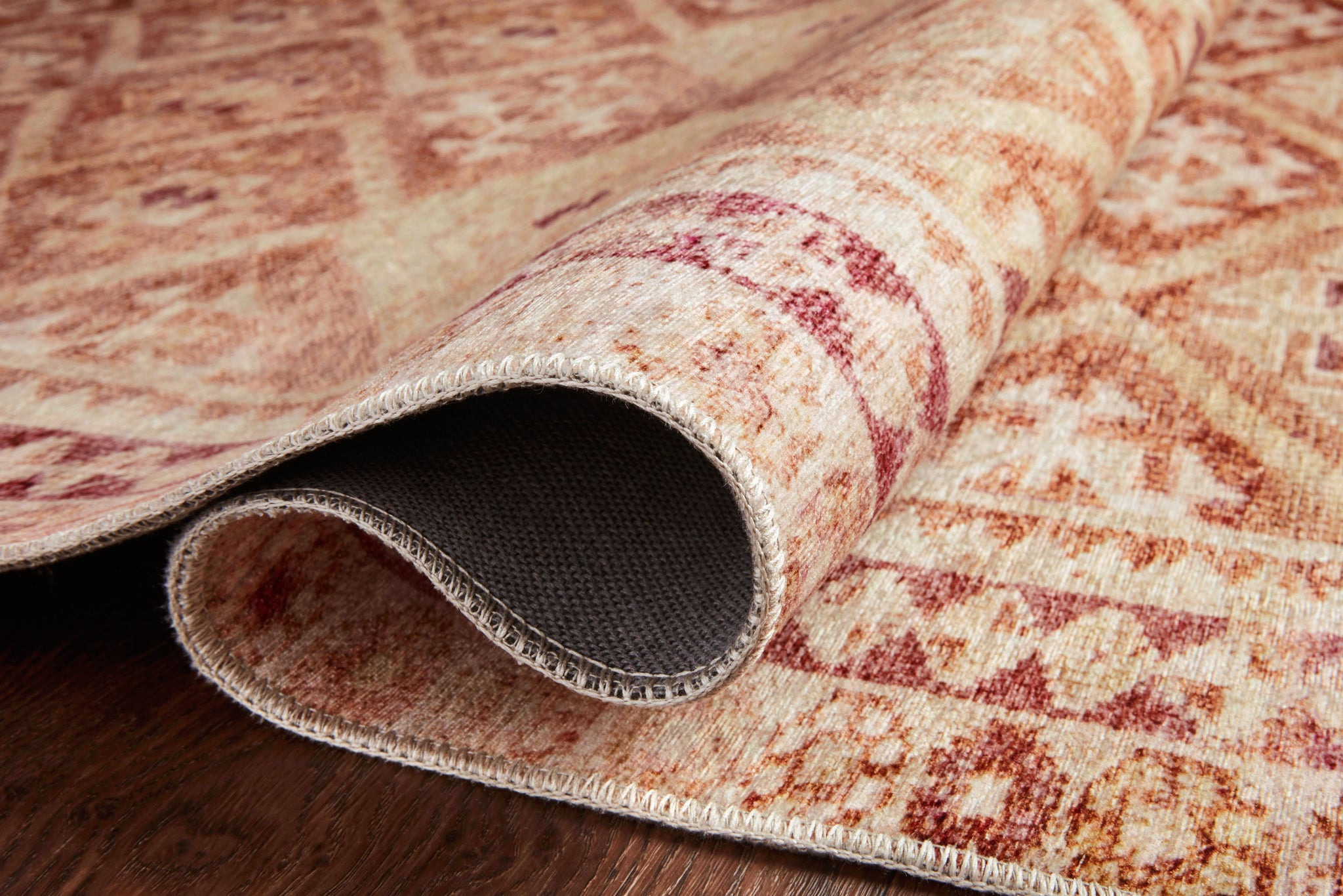lifestyle view of Layla Natural / Spice luxury Rug
