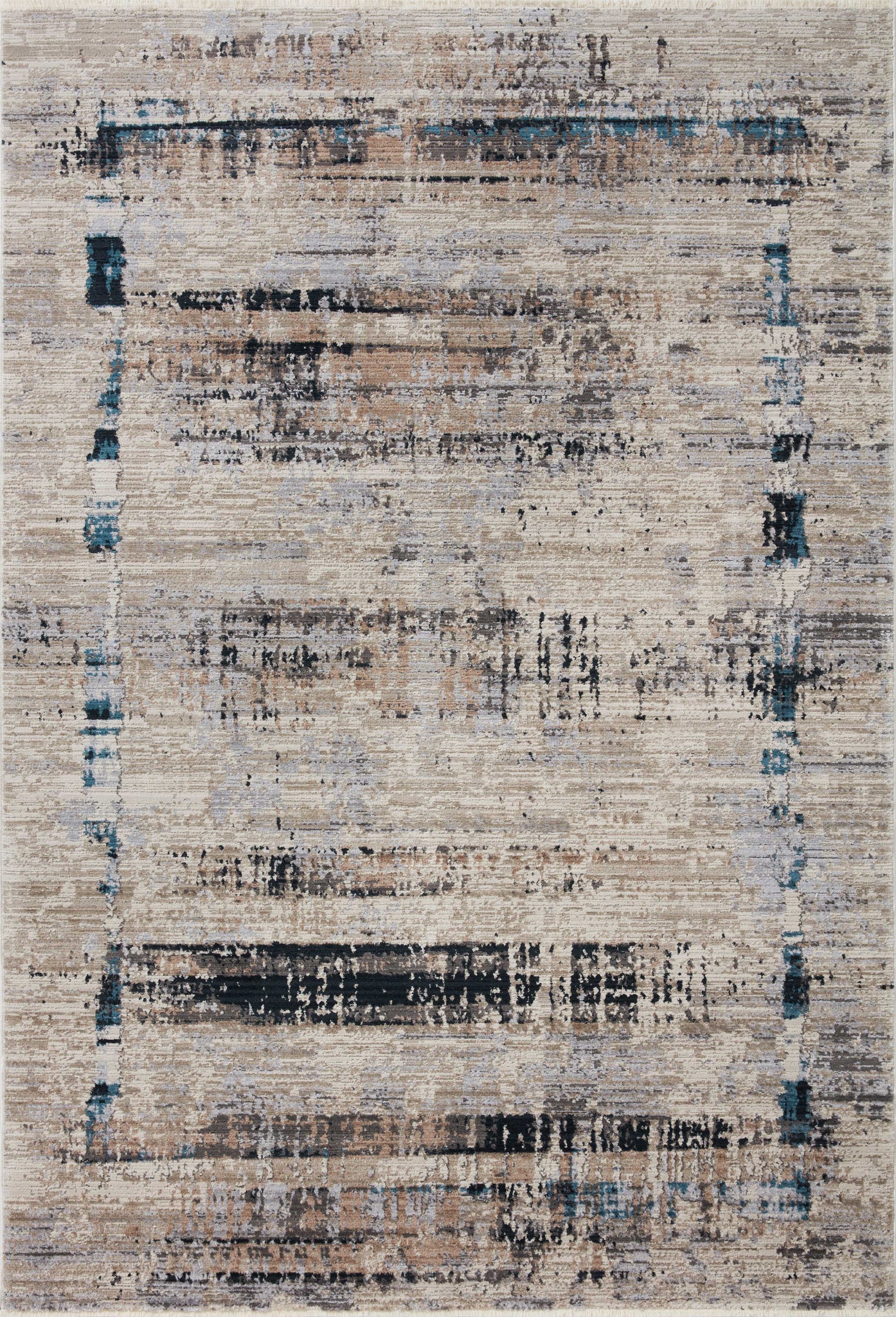 front view of Leigh Granite / Slate luxury Rug