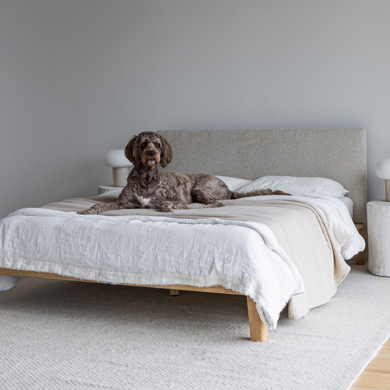 Cama Queen sin herramientas Luna - Buff