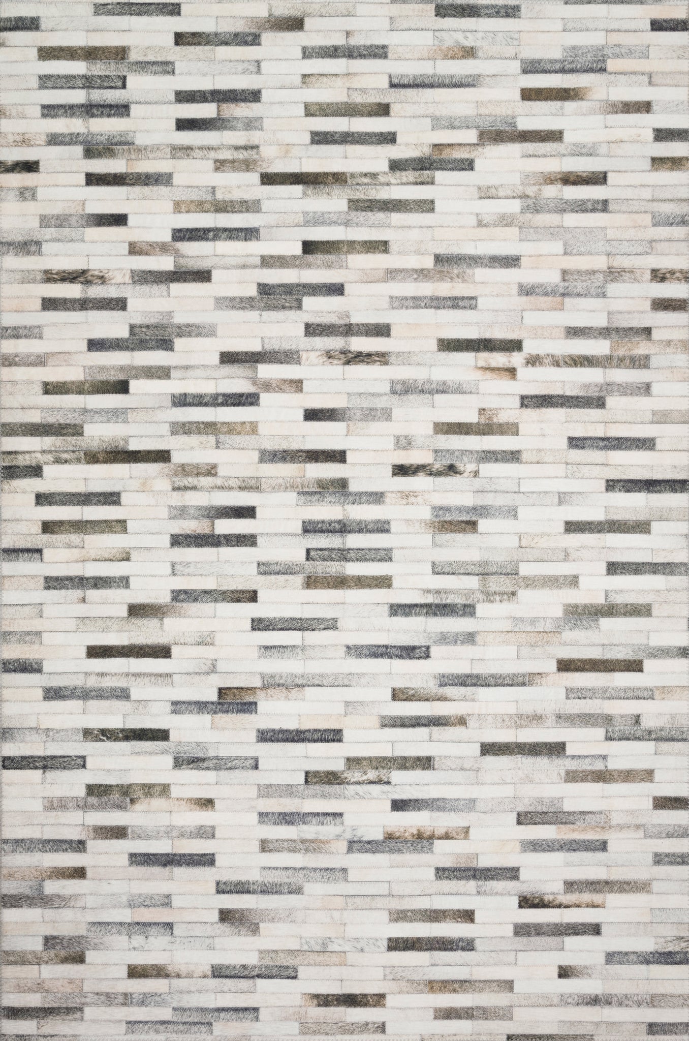 front view of Maddox Ivory / Grey luxury Rug