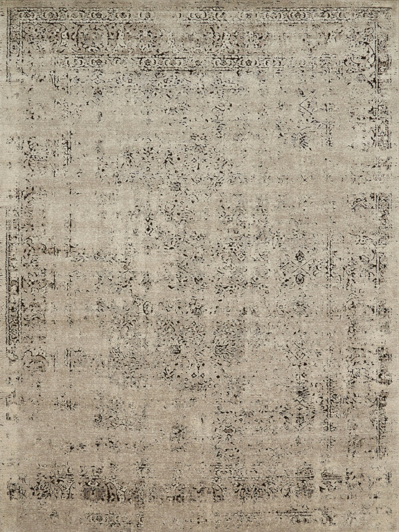 front view of Millennium Stone / Charcoal luxury Rug