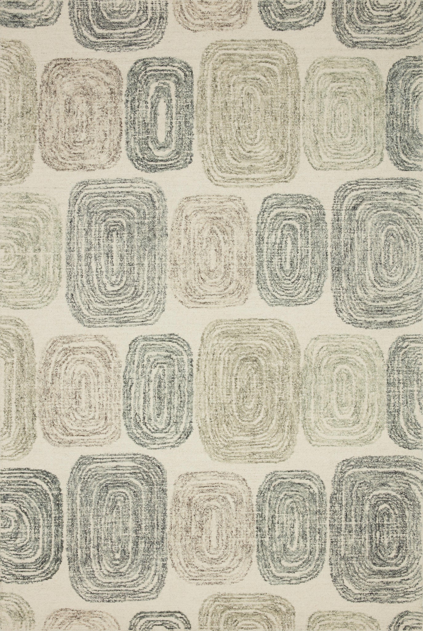front view of Milo Dk. Grey / Neutral luxury Rug