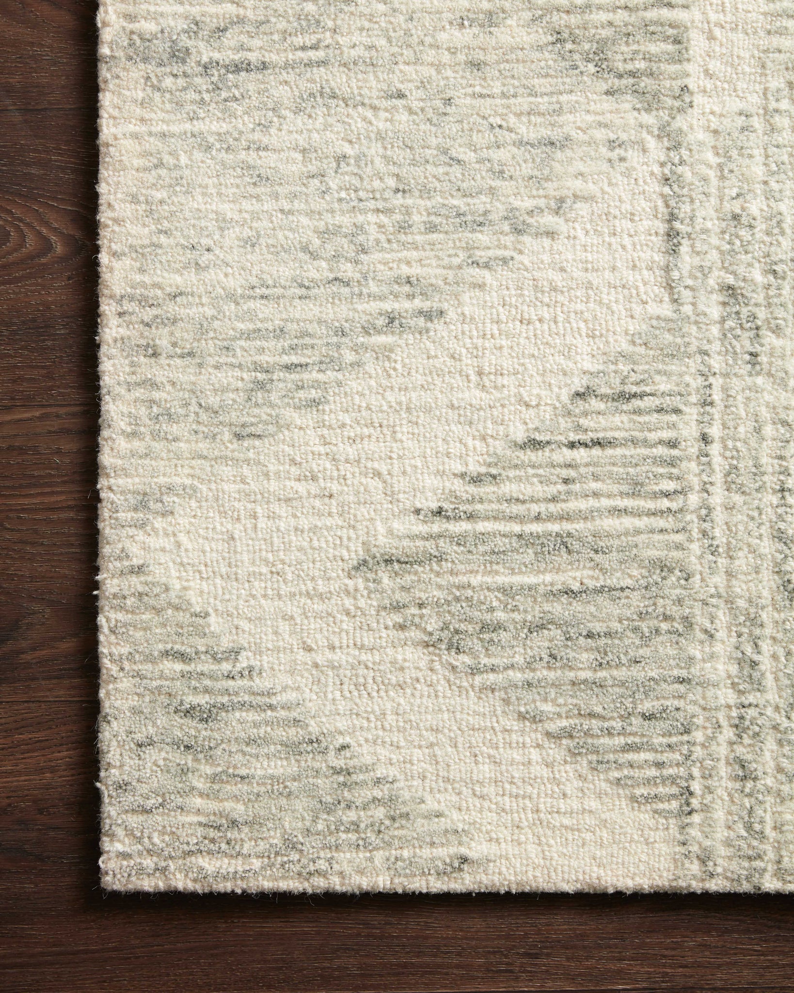 detail view of Milo Lt Grey / Granite luxury Rug