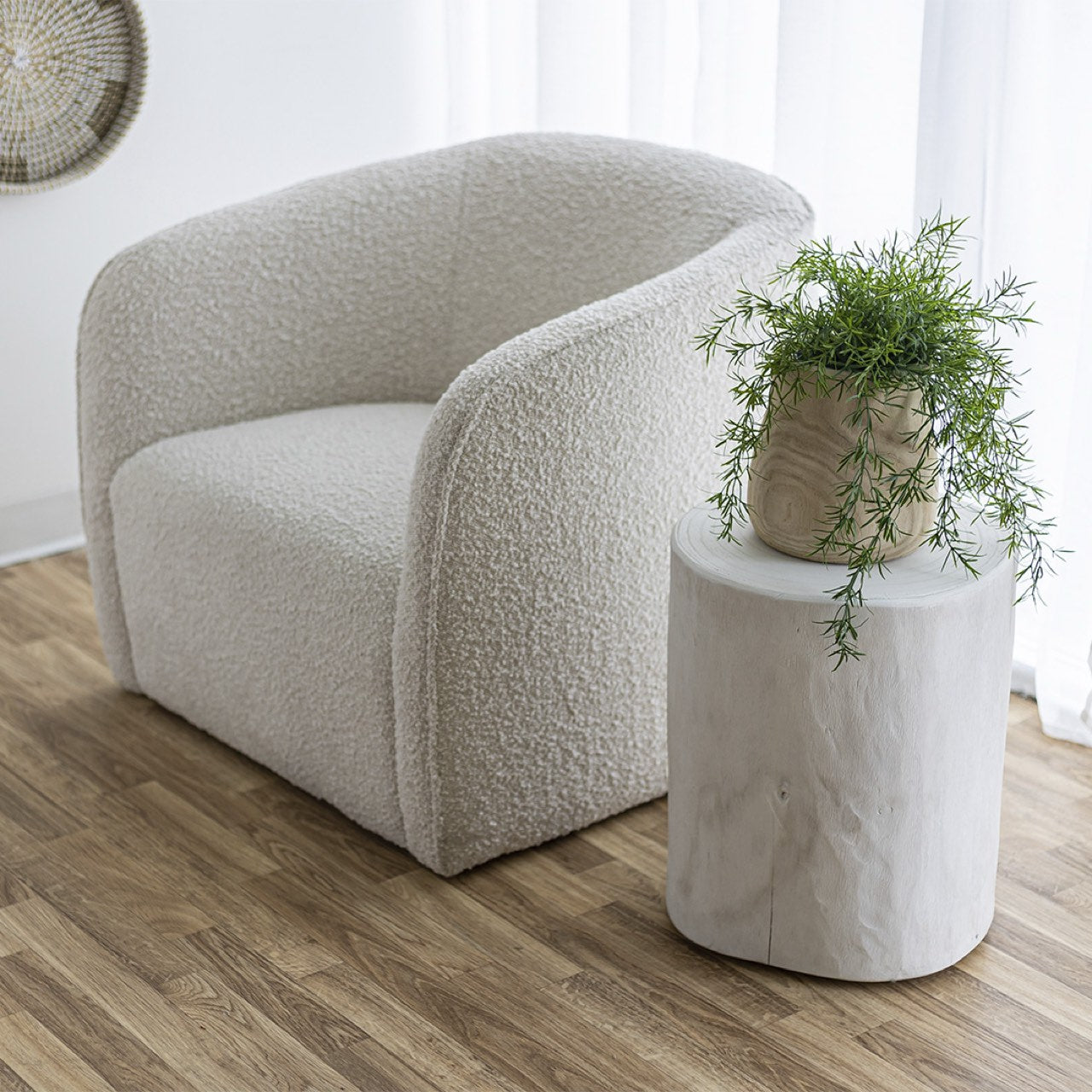 Tocón Nova Wide de 18" - Redondo - Blanco