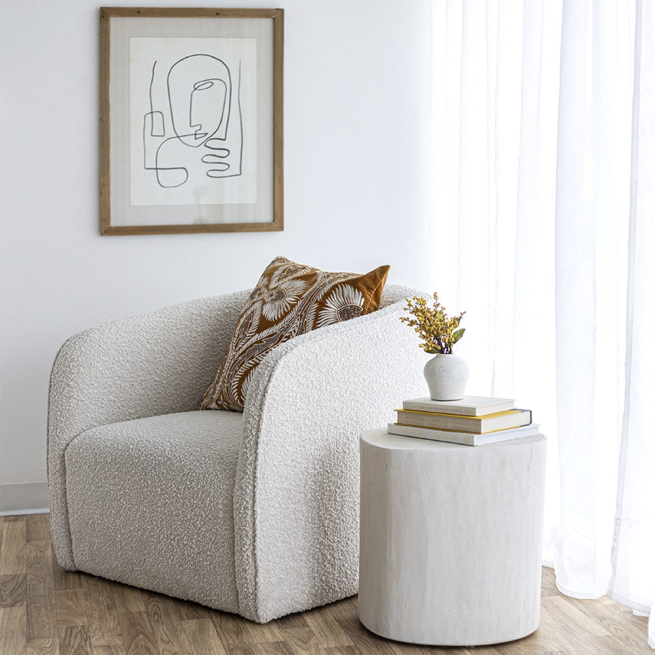 Tocón Nova Wide de 18" - Redondo - Blanco