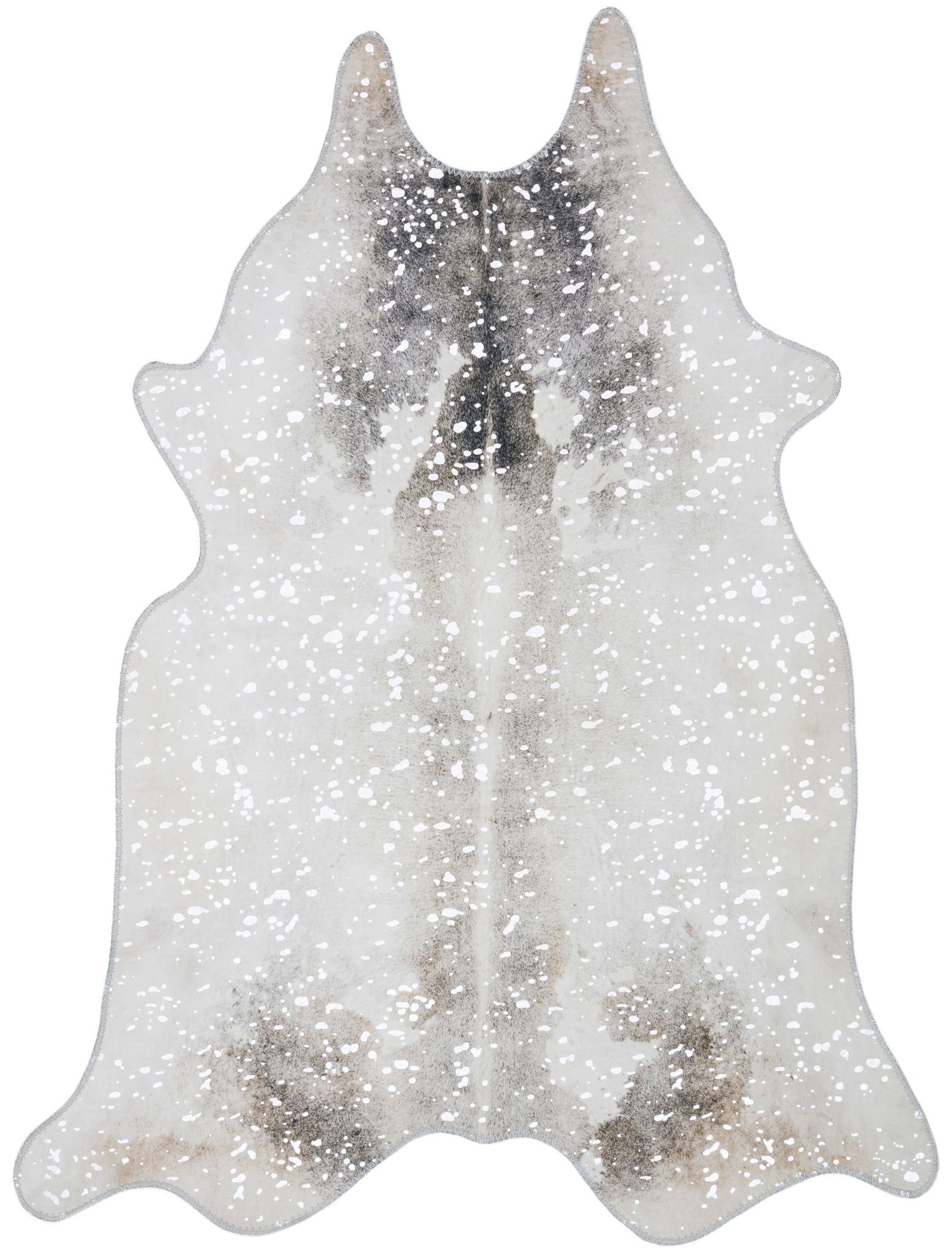 front view of Odessa Silver / Grey luxury Rug