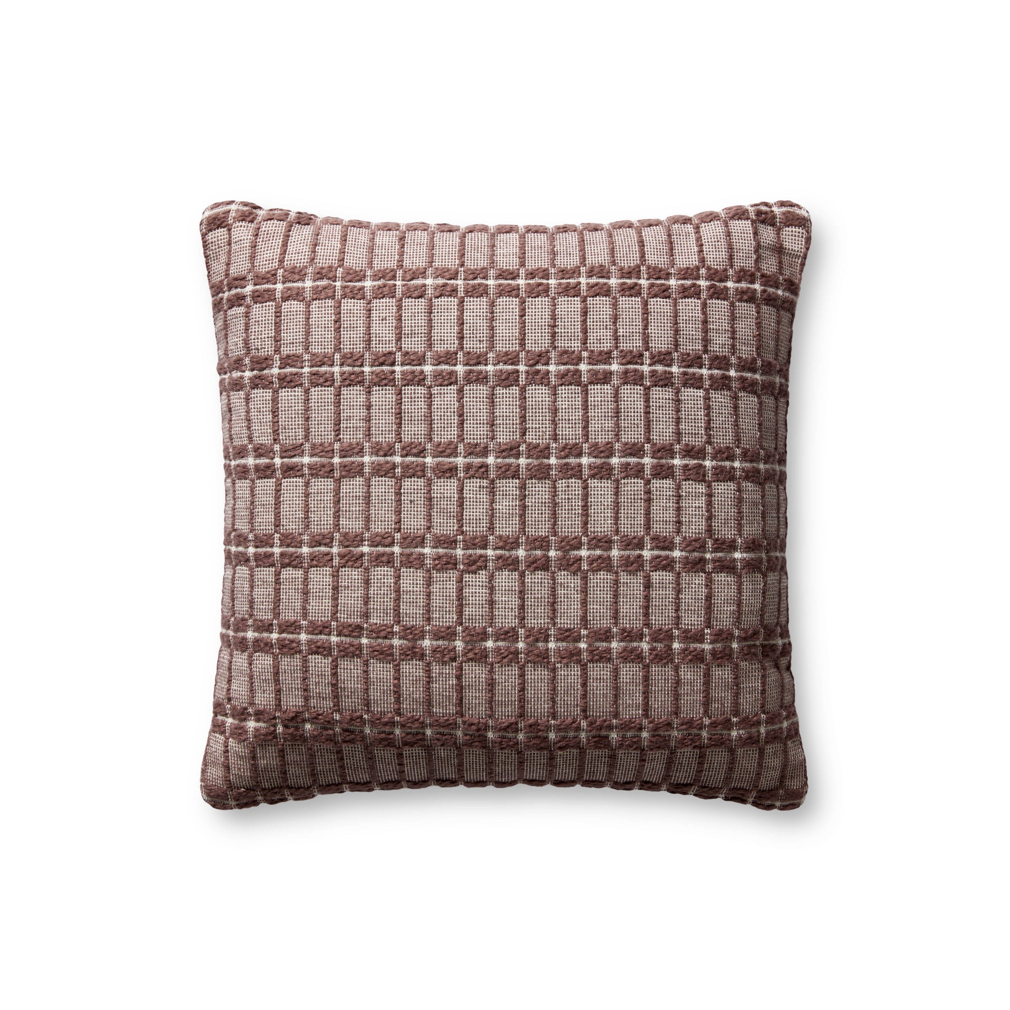 Poe Burgundy Pillow - Aerial Image