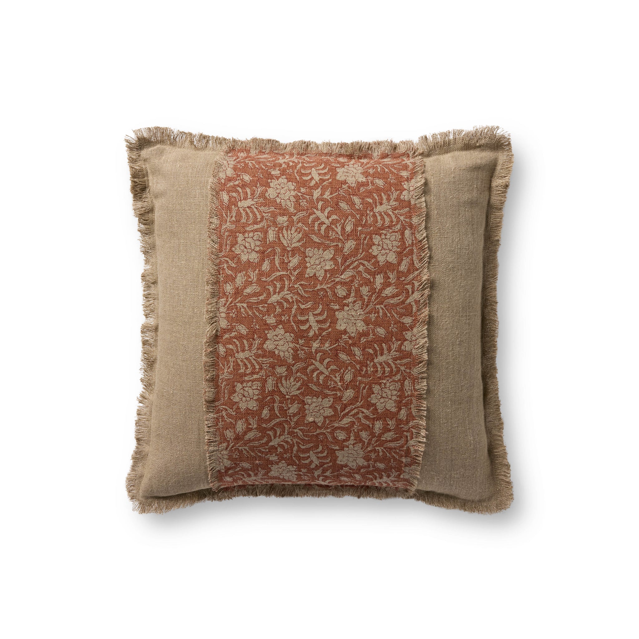 Orange / Natural Pillow - Aerial Image