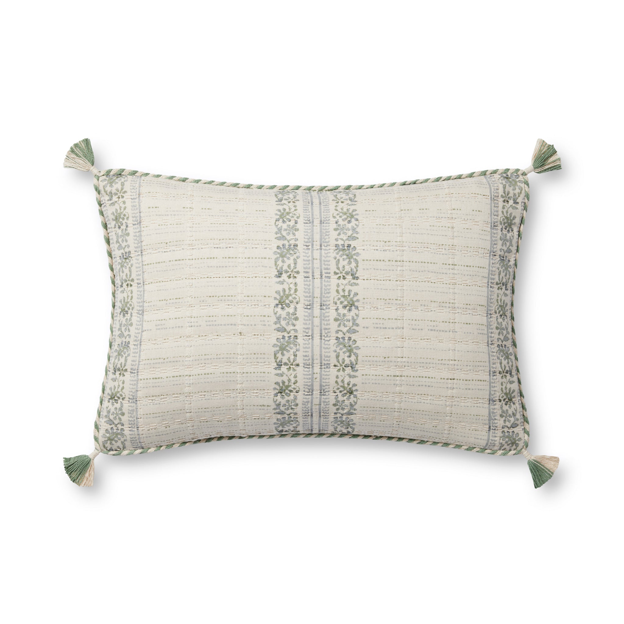 Sage / Ivory Pillow - Aerial Product Image Reverse (V)