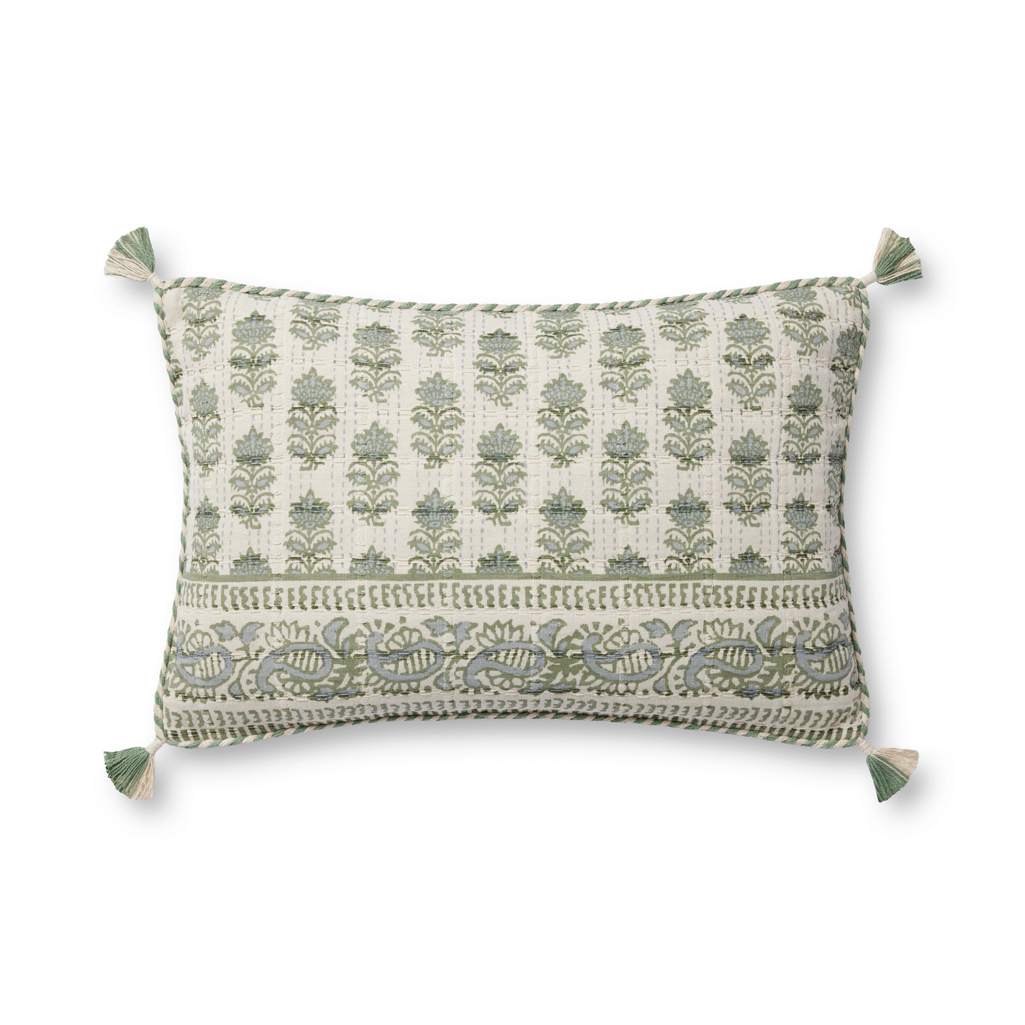 Sage / Ivory Pillow - Aerial Image