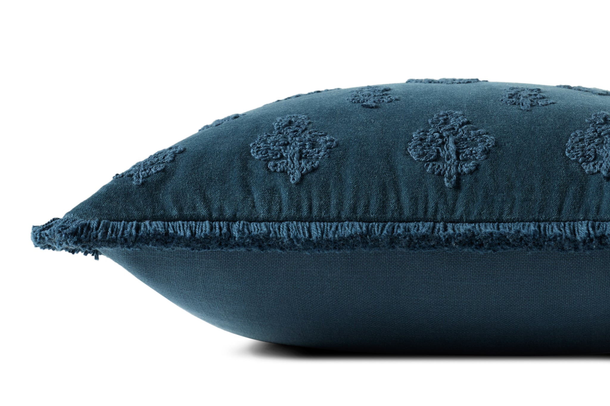 Darla Navy Pillow - Organic Detail (H)