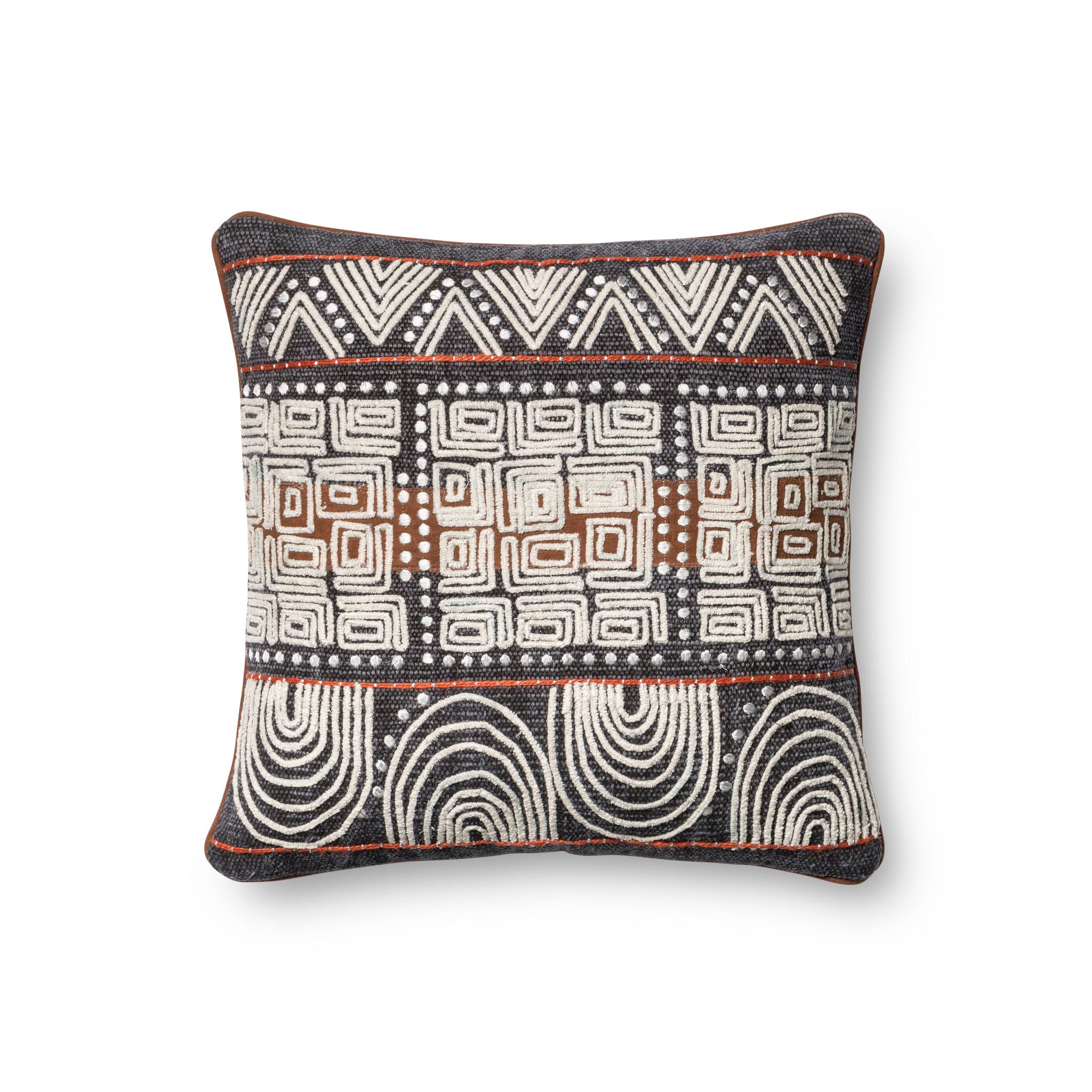 Blue / Rust Pillow - Aerial Image
