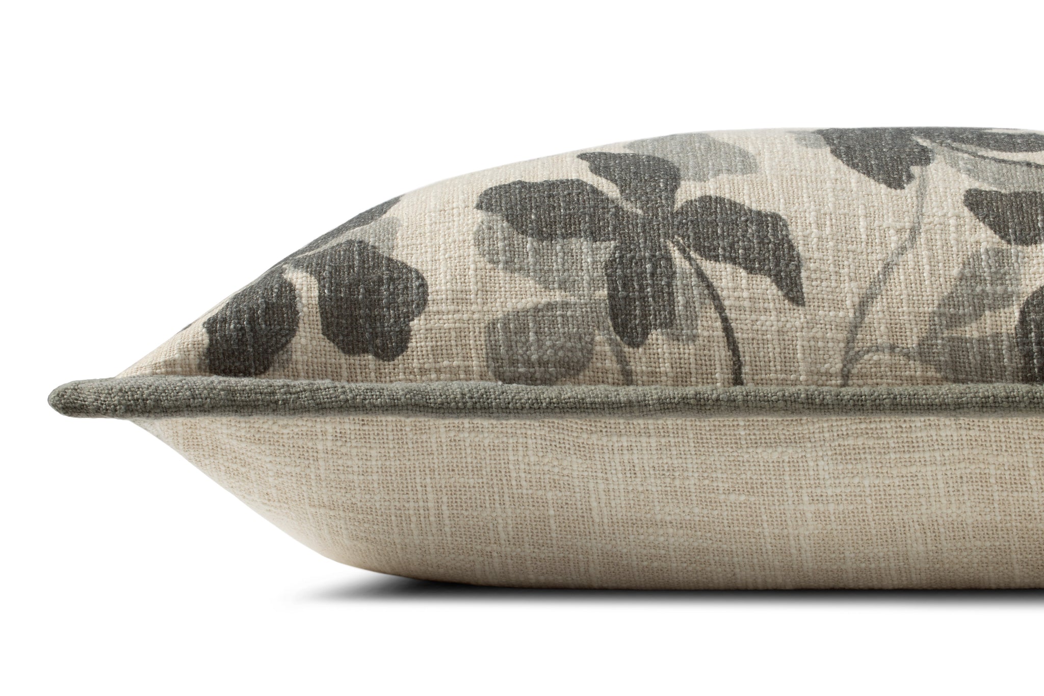 Charcoal / Natural Pillow - Rug Corner (H)