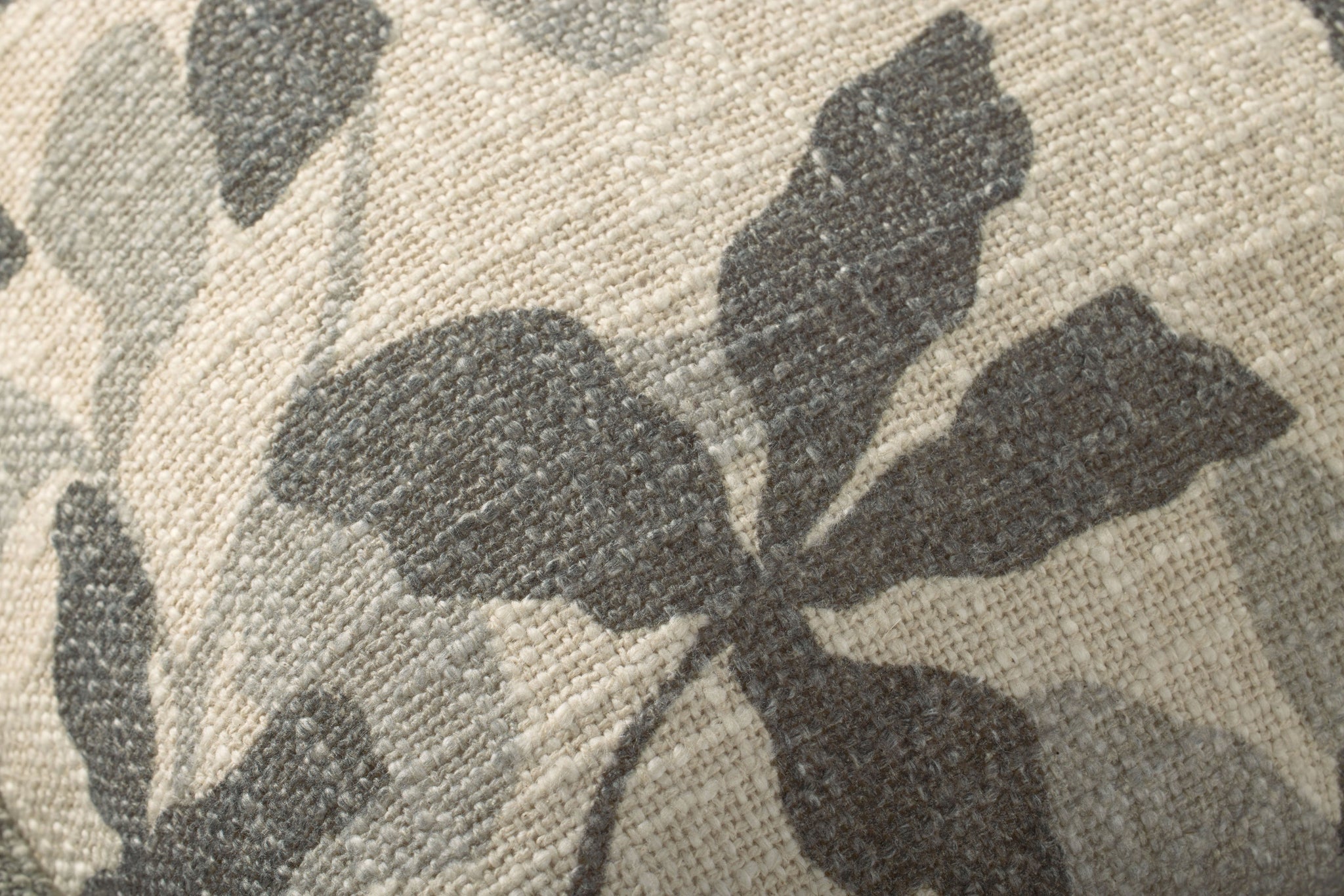 Charcoal / Natural Pillow - Macro Detail (H)