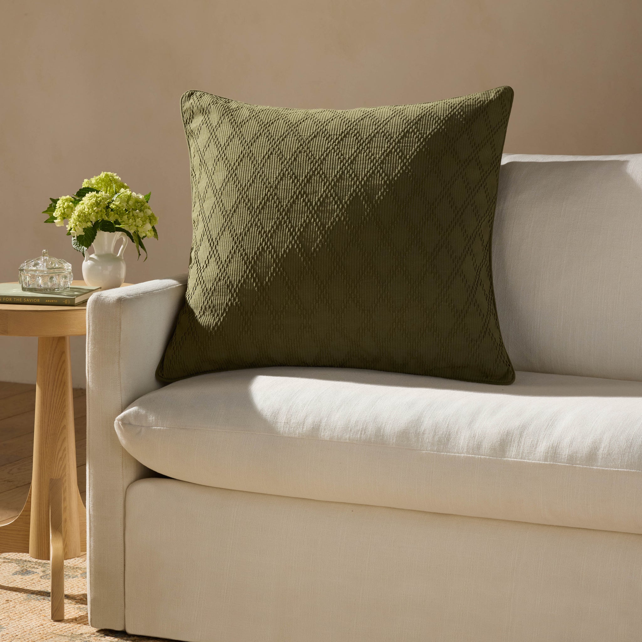 Cary Green Pillow - Roomscene #2 (H)
