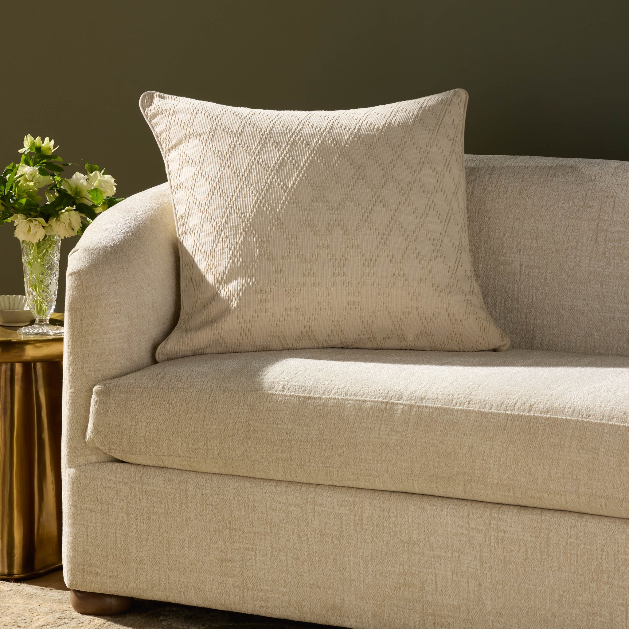 Cary Ivory Pillow - Roomscene #2 (H)