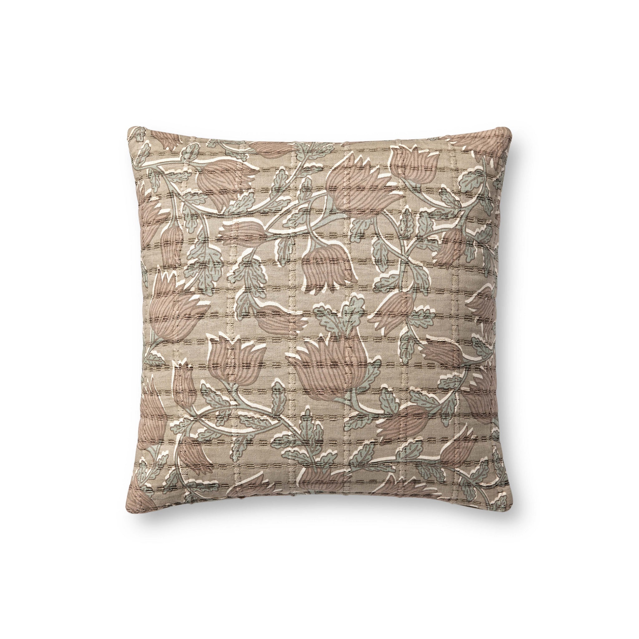 Taupe / Rose Pillow - Aerial Image