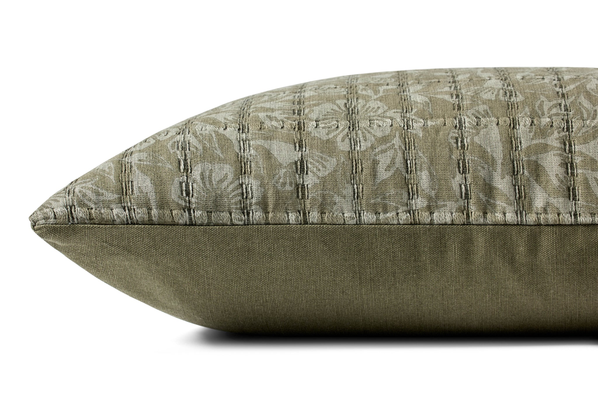 Green / Grey Pillow - Rug Corner (H)