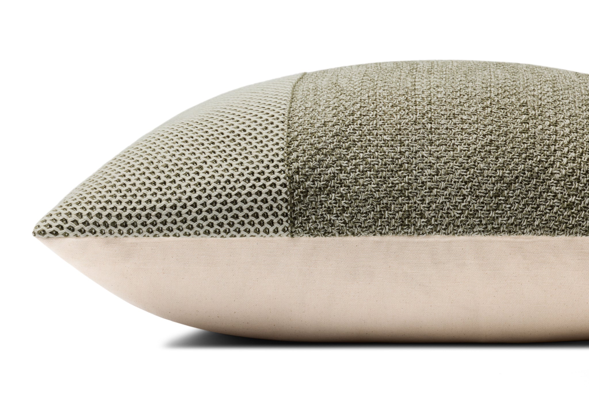 Ivory / Green Pillow shown from another angle.