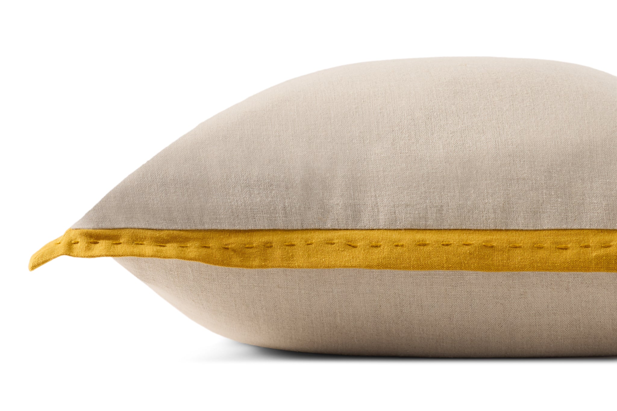 Natural / Mustard Pillow - Rug Corner (H)
