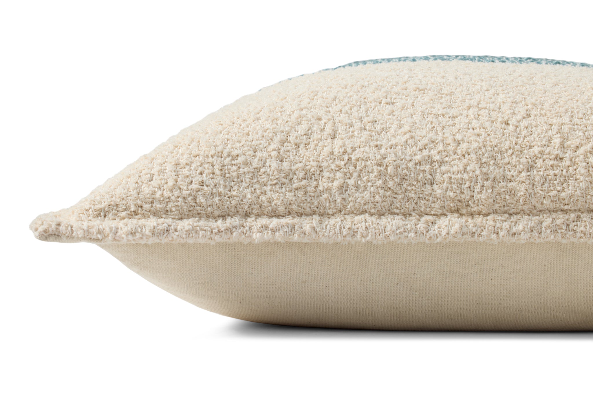 Natural / Blue Pillow - Rug Corner (H)