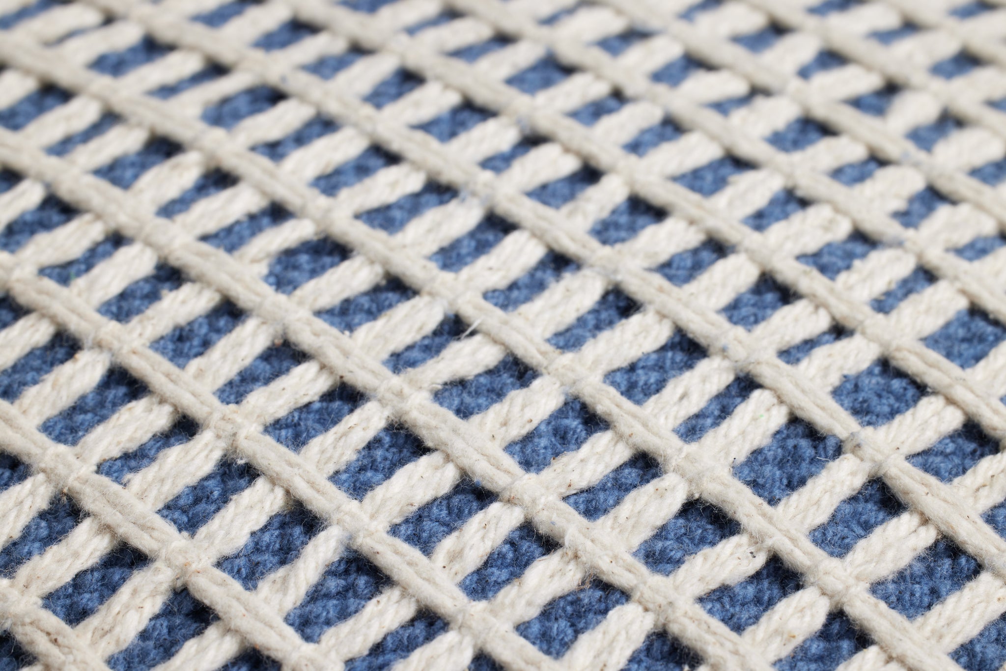 Blue / Ivory Pillow - Styled Aerial #1 (Horizontal)