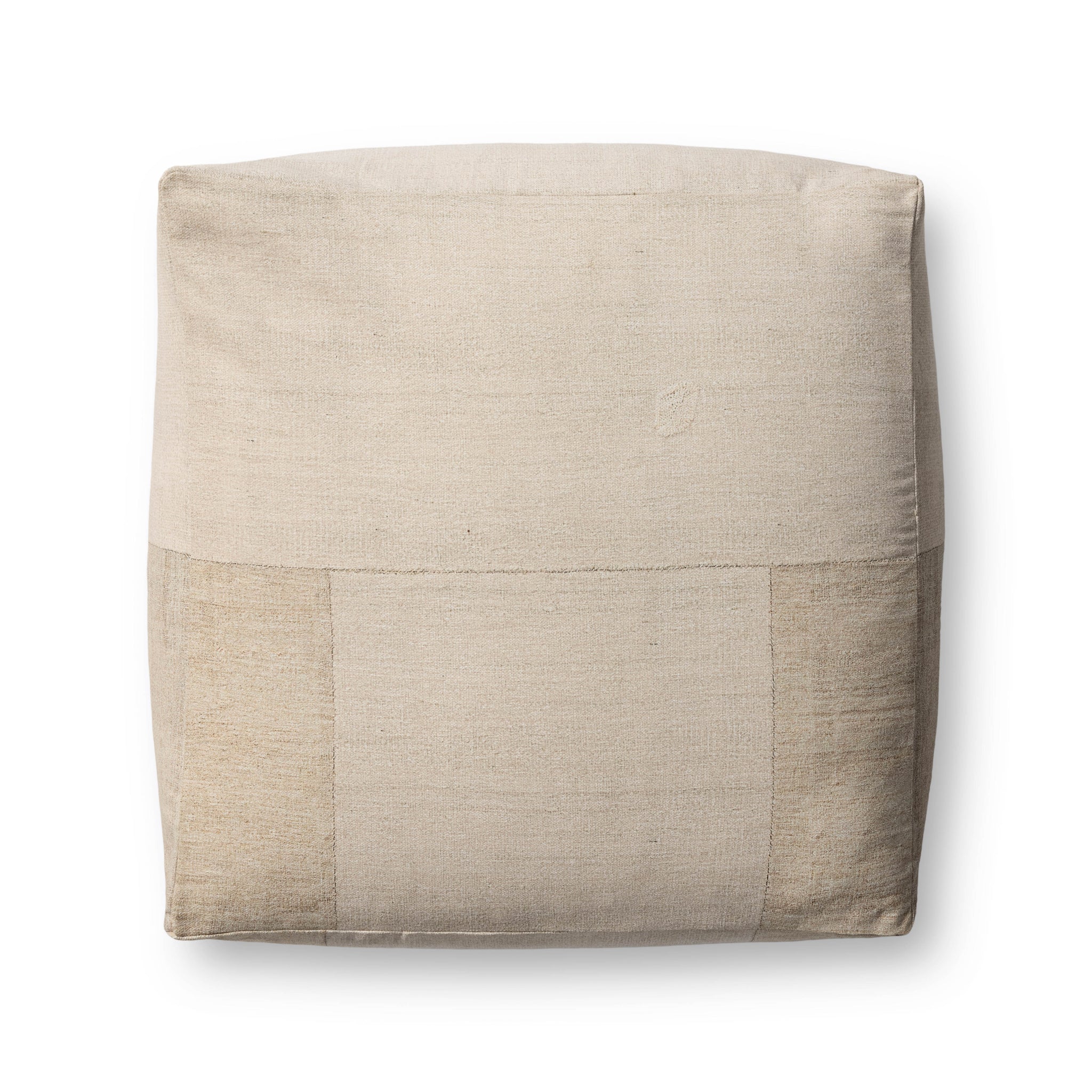 Ivory Pouf shown from another angle.