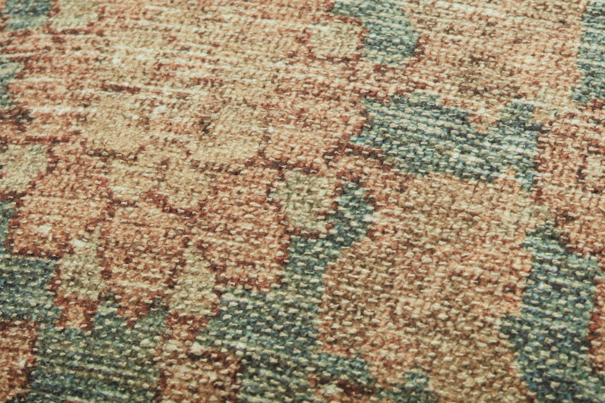 Clay Teal / Terracotta Pillow - Macro Detail (H)