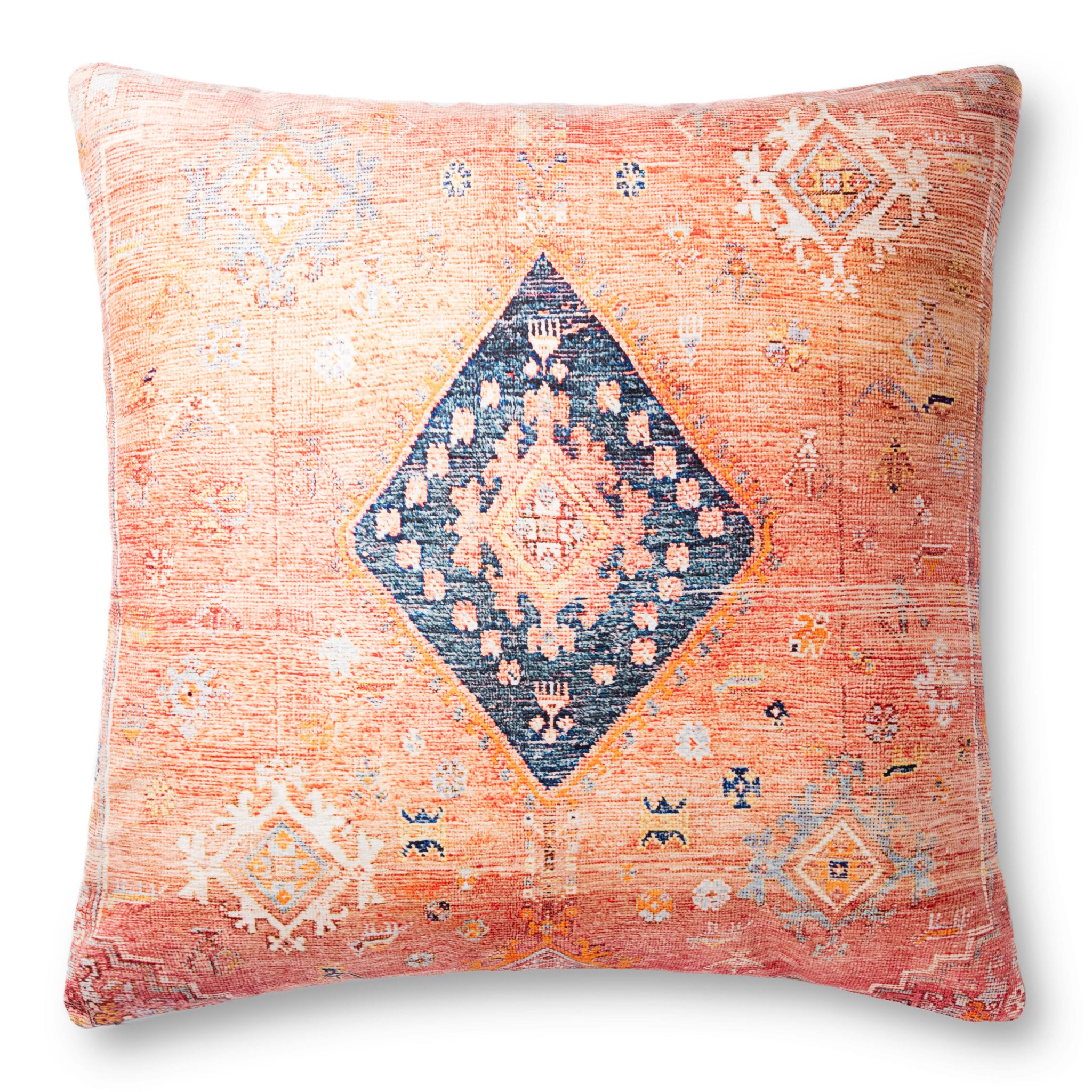 Coral / Multi Floor Pillow - Aerial Image