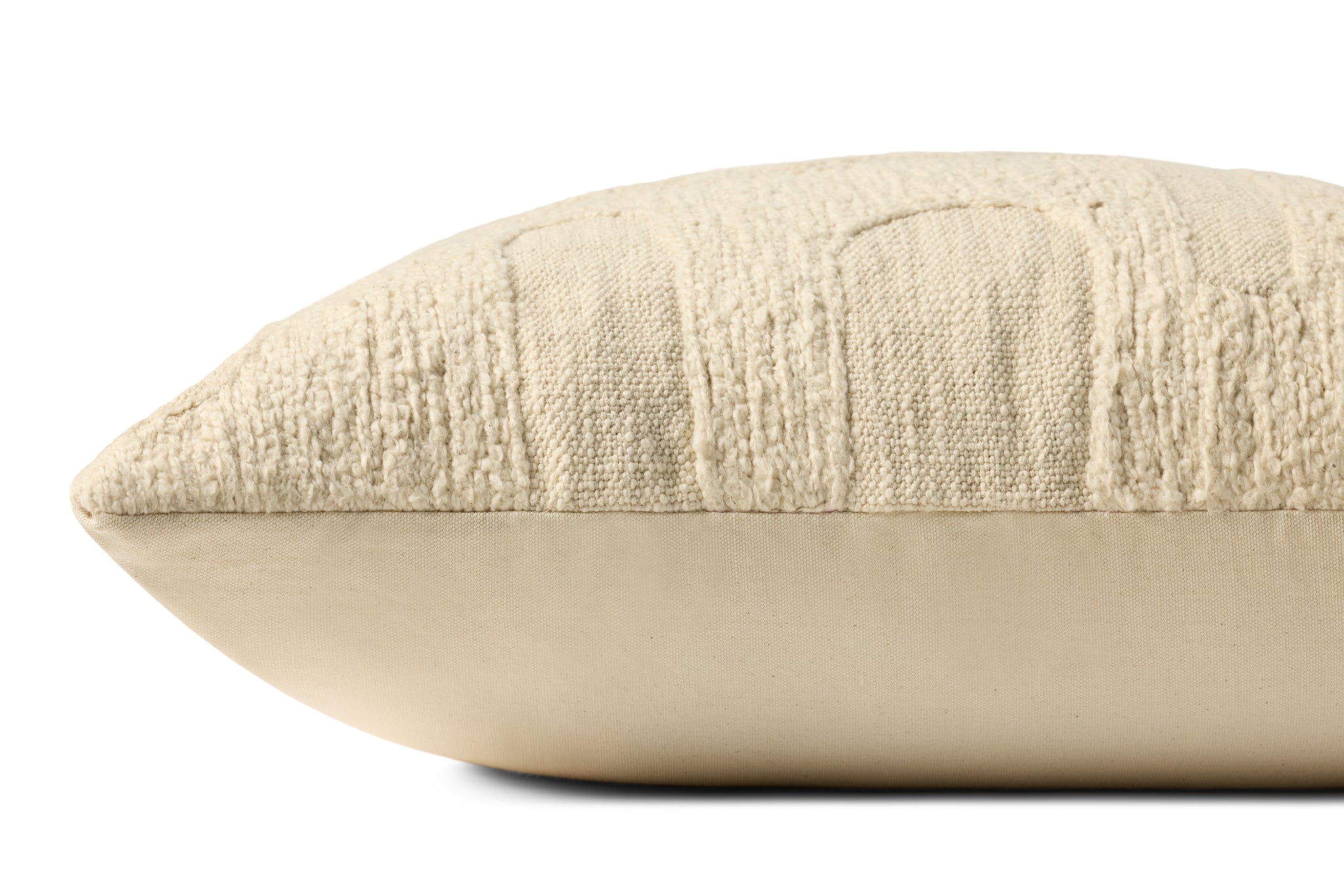 Ivory Pillow (Pattern 8) shown from another angle.