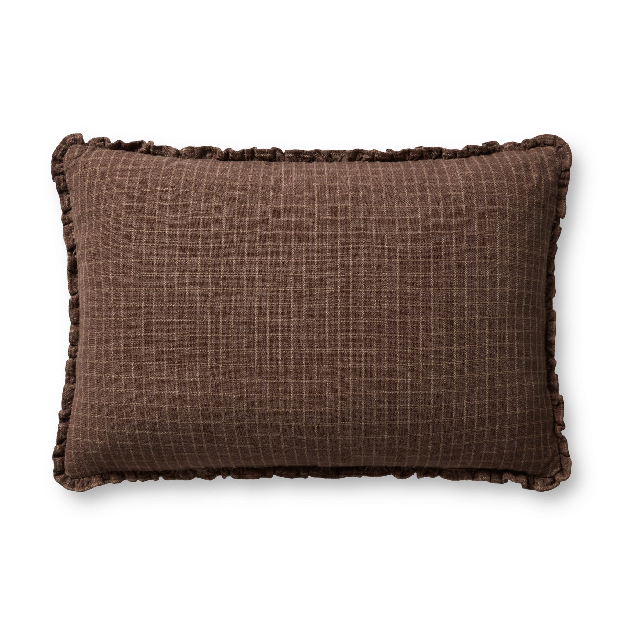 Dinah Chocolate / Latte Pillow - Aerial Image