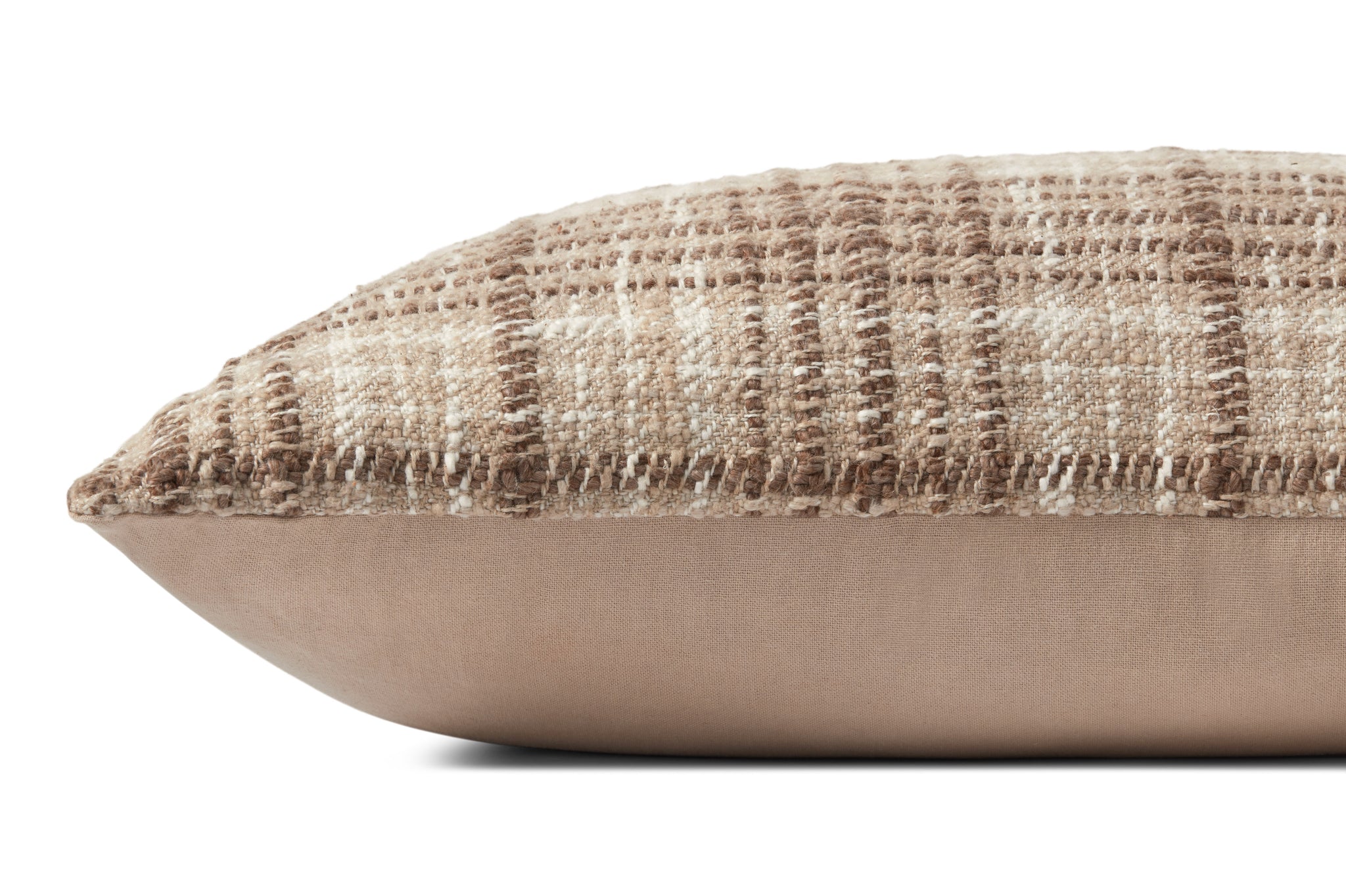 Beau Brown / Ivory Pillow - Rug Corner (H)