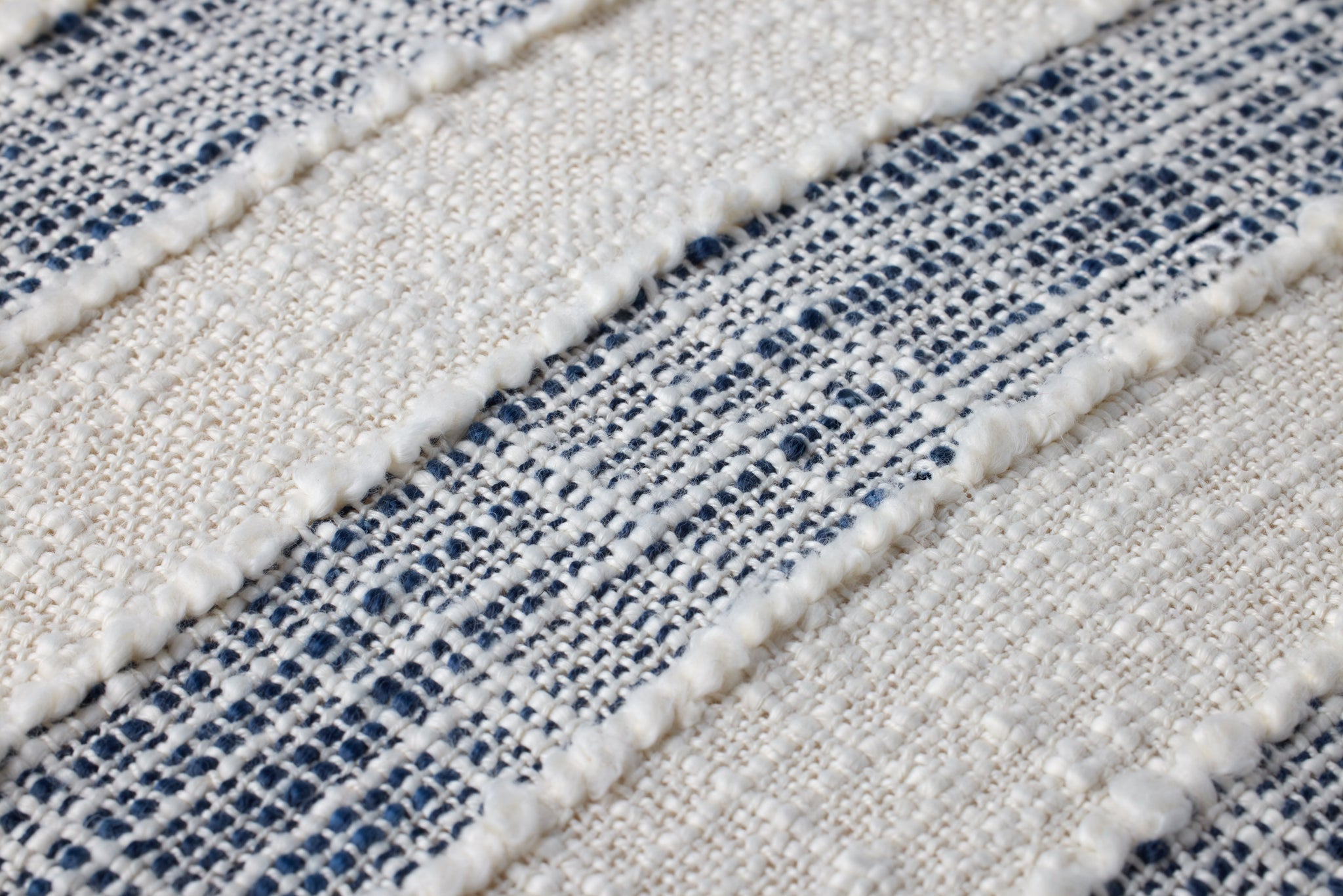 Blue / Ivory Pillow - Macro Detail (H)