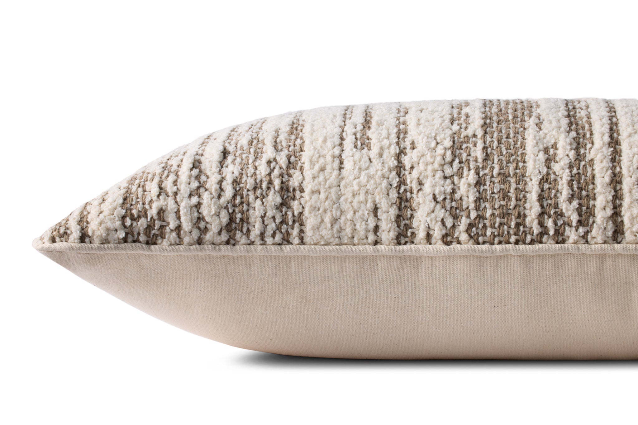 Dark Taupe / Ivory Pillow - Rug Corner (H)