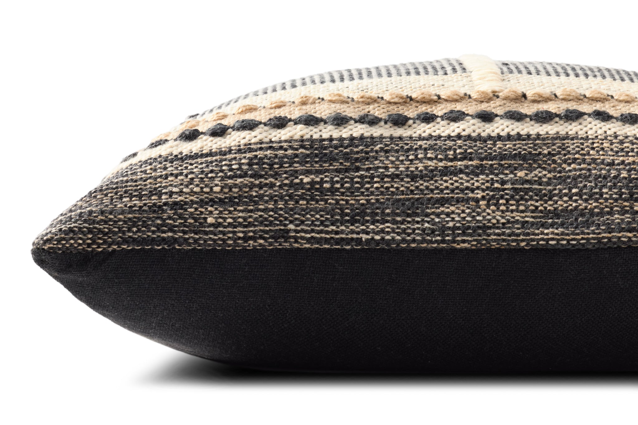 Black / Ivory Pillow - Rug Corner (H)
